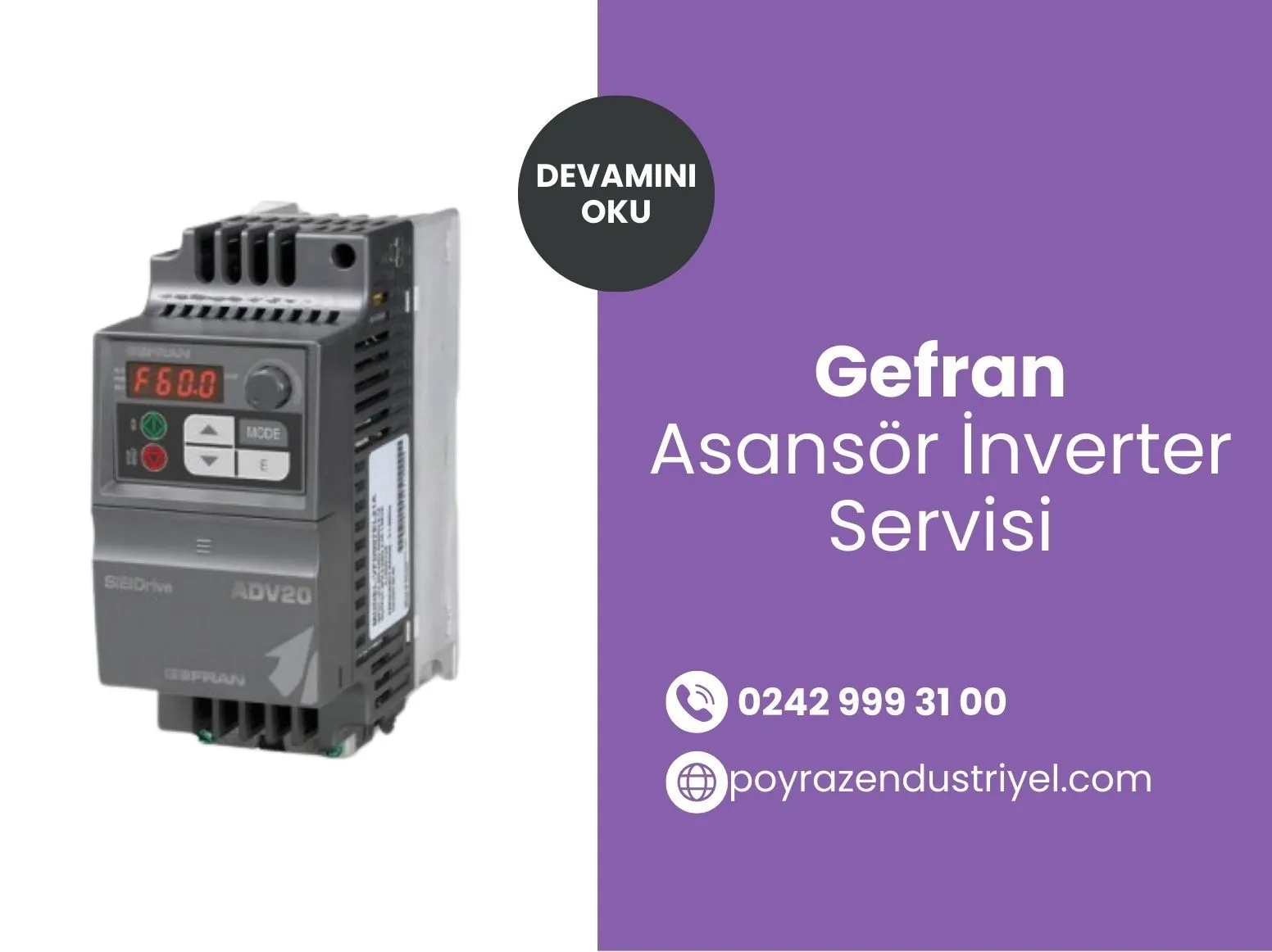 Gefran Asansör İnverter Servisi